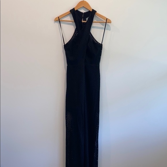 NEW Line & Dot Halter Dress - Picture 1 of 6